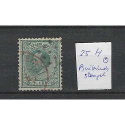 Nederland 25  Willem III 1872 "BUITENLANDS"stempel VFU/gebr  CV 55+ €