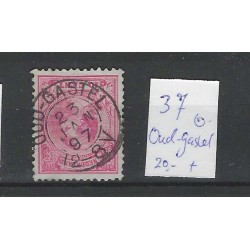 Nederland 37  Wilhelmina 1891 "OUD-GASTEL" kleinrond VFU/gebr  CV 20+ €