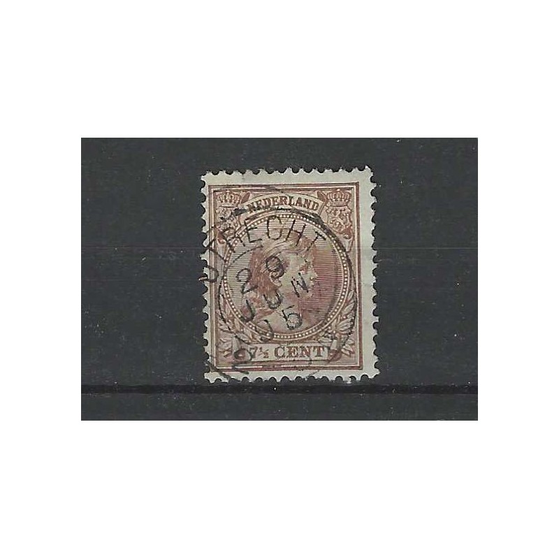 Nederland 36  Wilhelmina 1891 "UTRECHT" kleinrond VFU/gebr  CV 10+ €