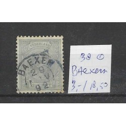 Nederland 38  Wilhelmina 1891 "BAEXEM" blauw kleinrond VFU/gebr  CV 21+ €