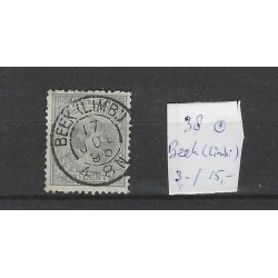 Nederland 38  Wilhelmina 1891 "BEEK (LIMB:)" kleinrond VFU/gebr  CV 18+ €