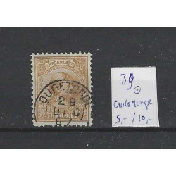 Nederland 39  Wilhelmina 1891 "OUDE TONGE" kleinrond VFU/gebr  CV 15+ €