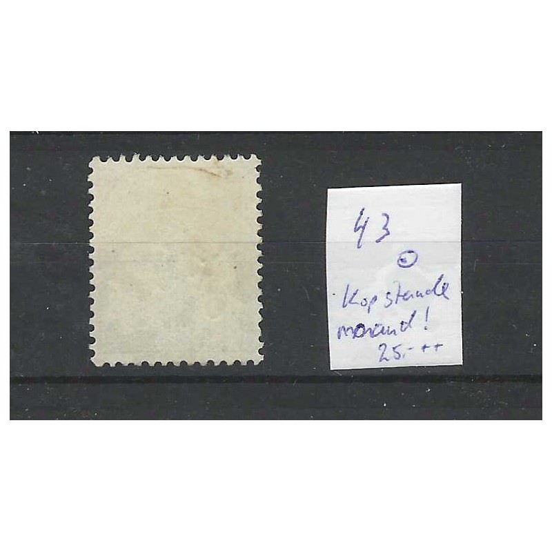 Nederland 43 Wilhelmina 1891 "HAARLEM" KOP-staande maand VFU/gebr  CV 25+ €