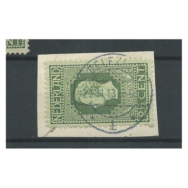Nederland 90 met "DELFZIJL  29-11-1913" FDC stempel VFU/gebr CV  50+ €
