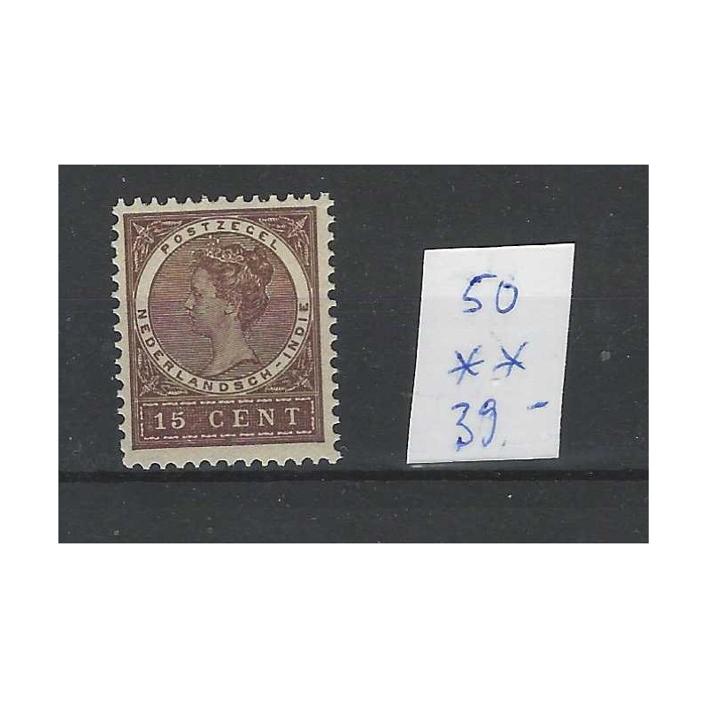 Ned. Indie  50 Wilhelmina 15ct  MNH/postfris  CV 39 €