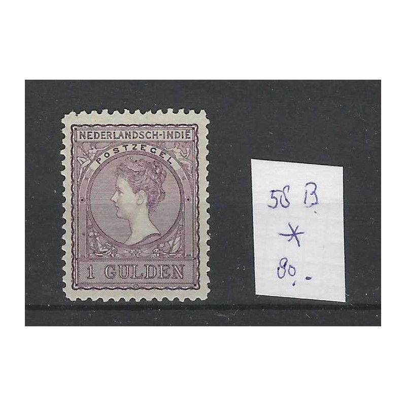 Ned. Indie  58B  Wilhelmina   MH/ongebr  CV 80 €