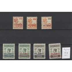Dutch East Indies 142-148 Provisional issue MNH  CV 150 €