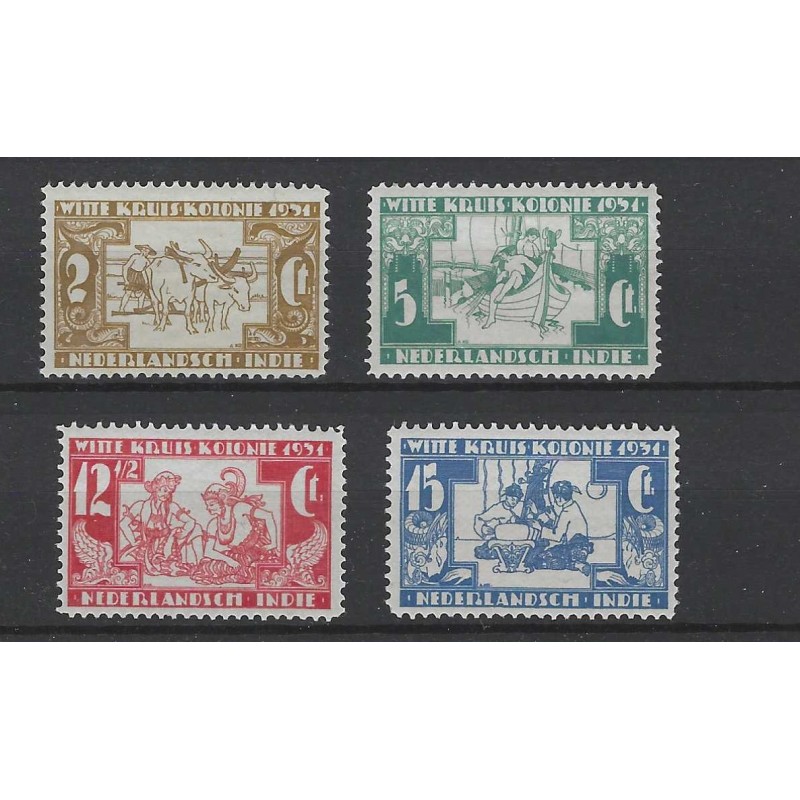 Ned. Indie 172-175 Witte Kruis MNH/postfris  CV 65 €