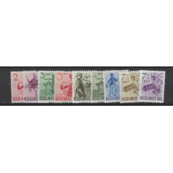 Dutch East Indies  298-303,334-336 Inheemse dansers MNH  CV 5,5 €