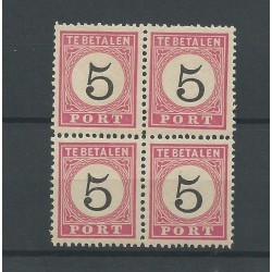 Dutch East Indies  P6-III  block of 4  MNH  CV  10+ €