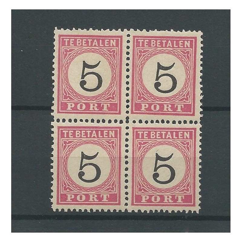 Dutch East Indies  P6-III  block of 4  MNH  CV  10+ €