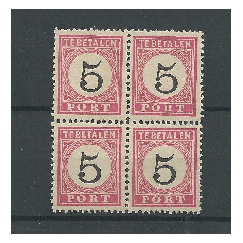 Ned. Indie  P6-III  blok van 4  MNH/postfris  CV  10+ €