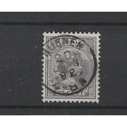 Nederland 42 Wilhelmina 1891 "NUENEN 1892" kleinrond VFU/gebr  CV 15+ €