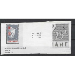 Suriname  460W  plaatfout   MH/ongebr CV 12,5 €