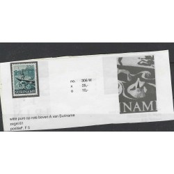 Suriname  306W  plaatfout   MH/ongebr CV 25 €