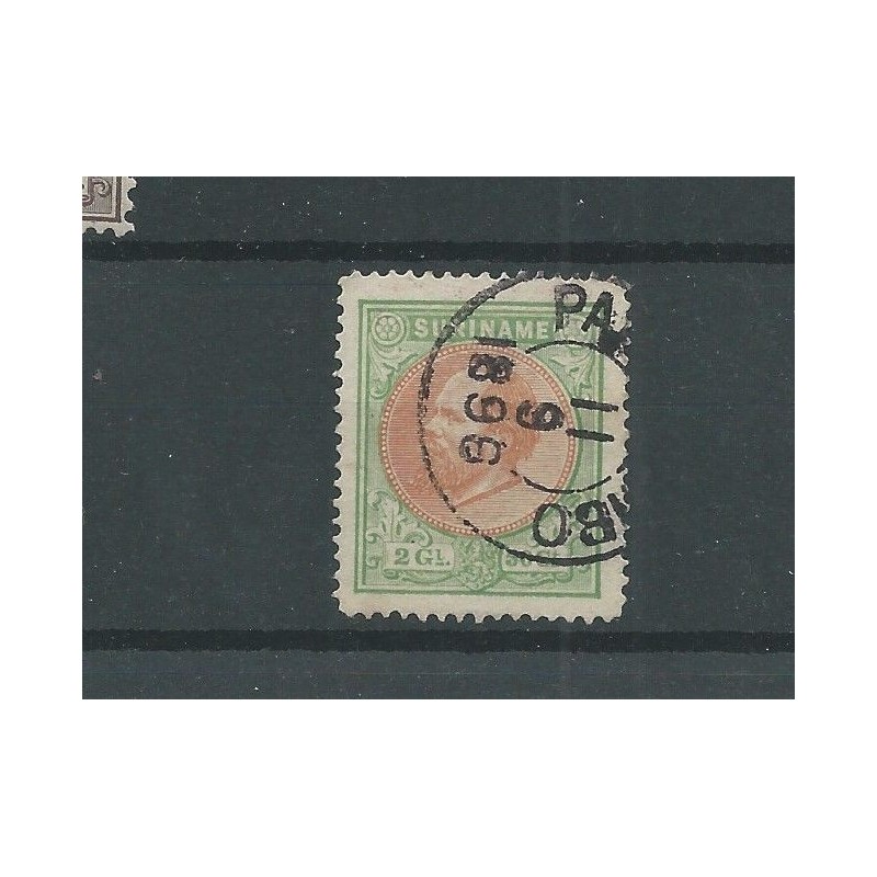 Suriname 15B  Willem III  2,5Gld   VFU/gebr  CV  85 €