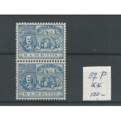Netherlands 87P in pair with 87  MNH  CV 100 €