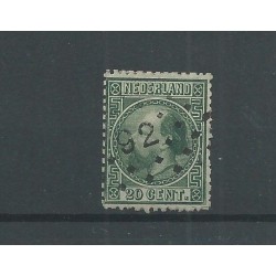 Netherlands 10II-C with numeral dot cancel 92 VFU/used  CV 45 €