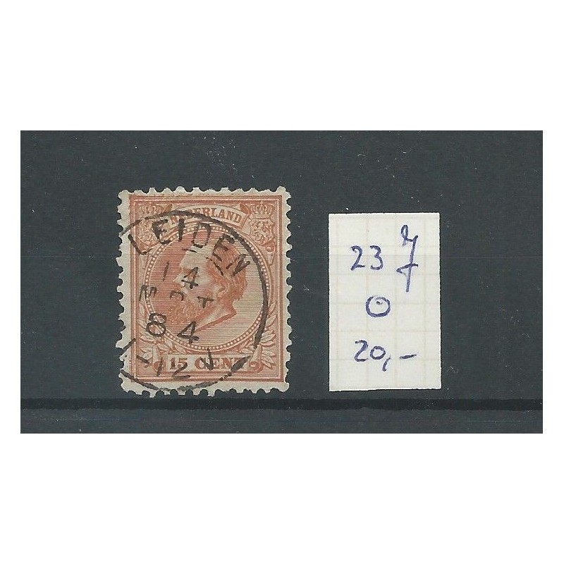 Netherlands 23J with "LEIDEN 1884" small round cancel  VFU/used  CV 20+ €