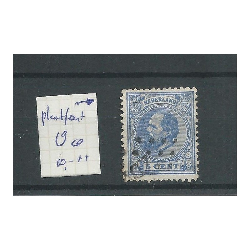 Netherlands 19 with plate flaw bove N van Netherlands  VFU/used  CV 10++€