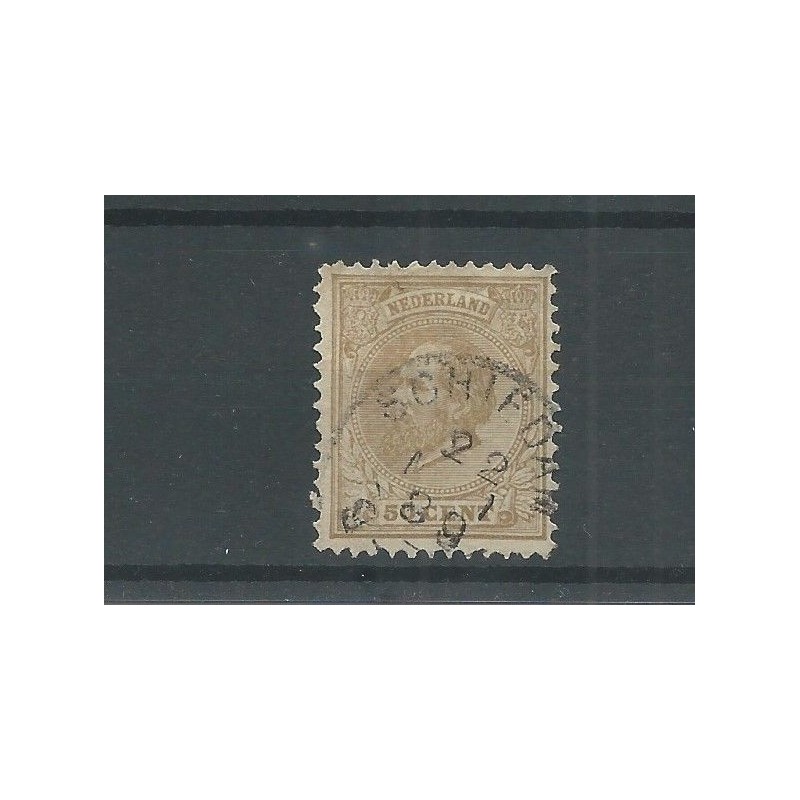 Nederland 27H met "SCHIEDAM 1889"  VFU/gebr  CV 17 €