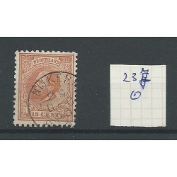 Netherlands 23J with "NIJKERK 1883" small round cancel VFU/used  CV 23+ €