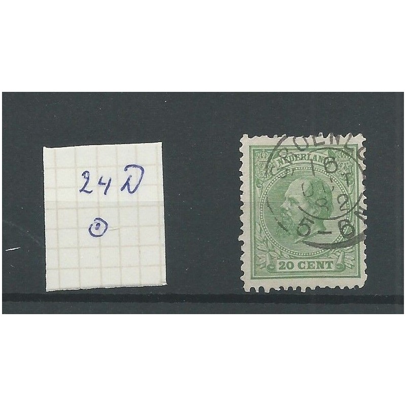 Nederland 24D met "GROENLO 1882" kleinrond VFU/gebr  CV 25+ €