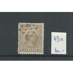 Netherlands 43a  Zandkleur Wilhelmina 50ct VFU/used  CV 60 €