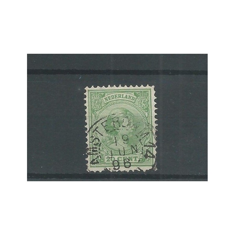 Netherlands 40 with "AMSTERDAM-14 1896" small round cancel  VFU/used  CV 20+ €