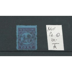 Netherlands P1 with plate flaw  VFU/used  CV 20 €