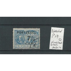 Netherlands P37 with "BREUK LIJN ONDER A"  VFU/used  CV 10+ €