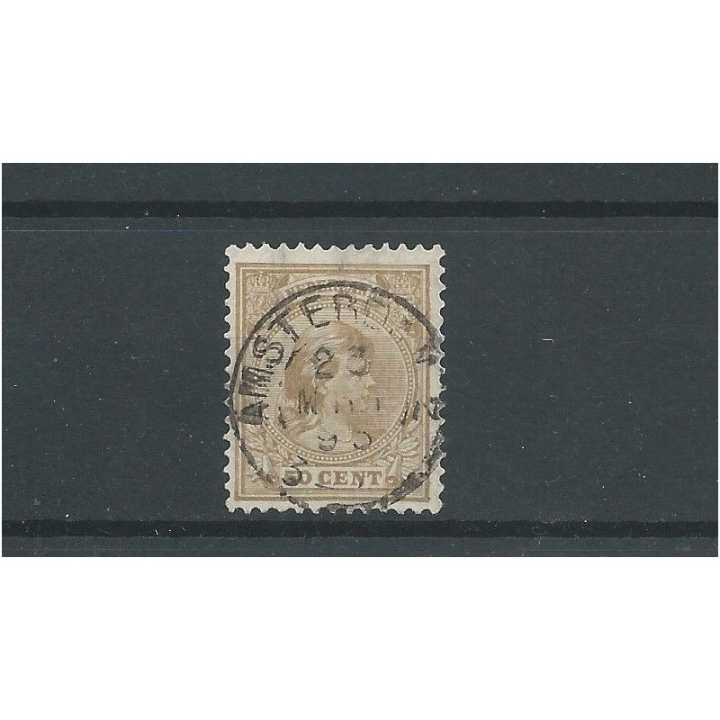 Netherlands 43 with  "AMSTERDAM-2" small round cancel VFU/used  CV 25+ €