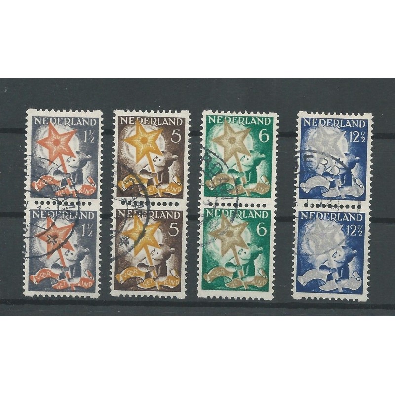 Netherlands R98-101 pairs CHILD WELFARE 1933 VFU/used  CV 82  €