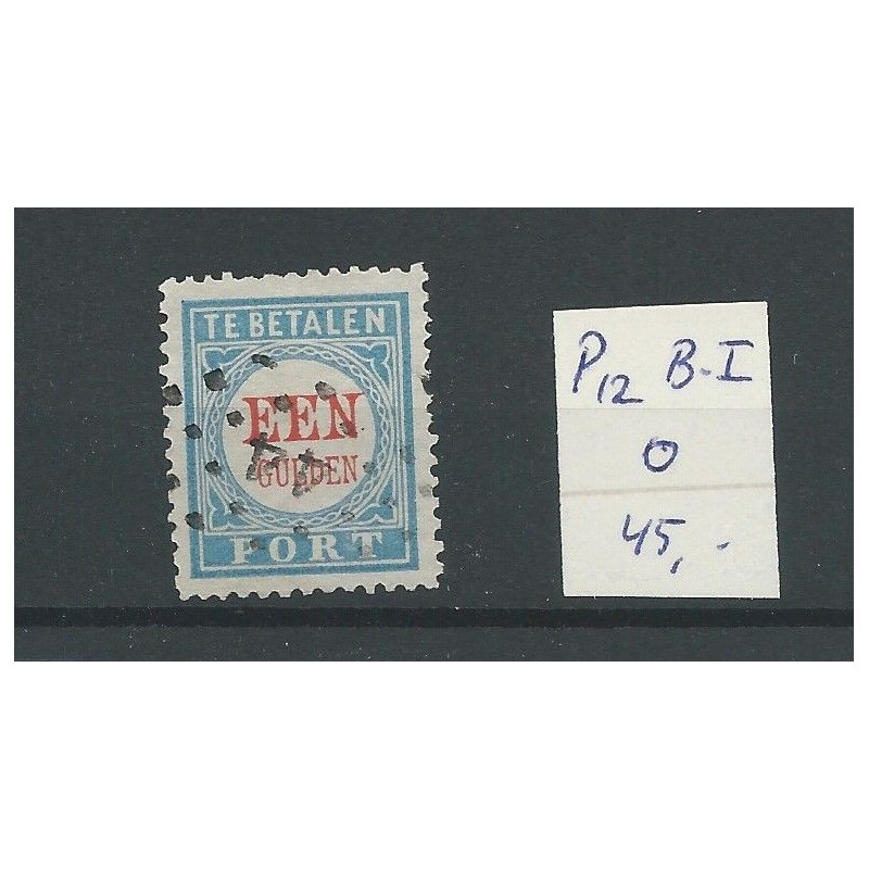 Netherlands P12B-I Postage due 1881 VFU/used   CV 45 €