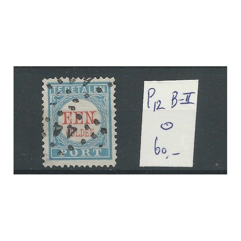 Netherlands P12B-II Postage due 1881 VFU/used   CV 60 €