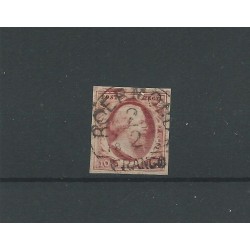 Netherlands 2 with  "ROERMOND-C   2/2/1857"  VFU/used   CV 85 €