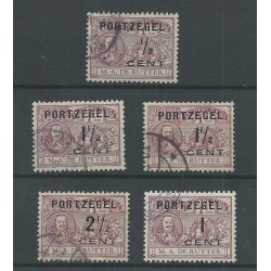 Netherlands P31-34 with plate flaw 88P  VFU/used   CV 80 €