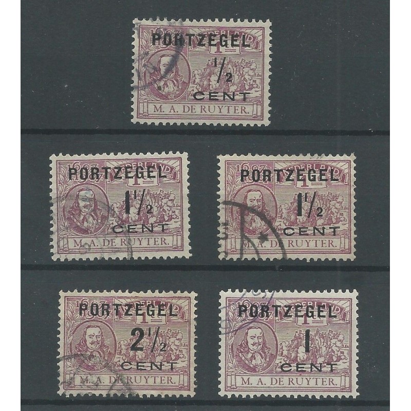 Nederland P31-34 met plaatfout 88P  VFU/gebr   CV 80 €