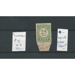 Curaçao P17 POSTFRIS with weggevallen kleur  CV 250 €