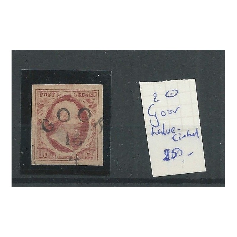 Netherlands 2 with "GOOR halve cirkel"  VFU/used   CV 250 €