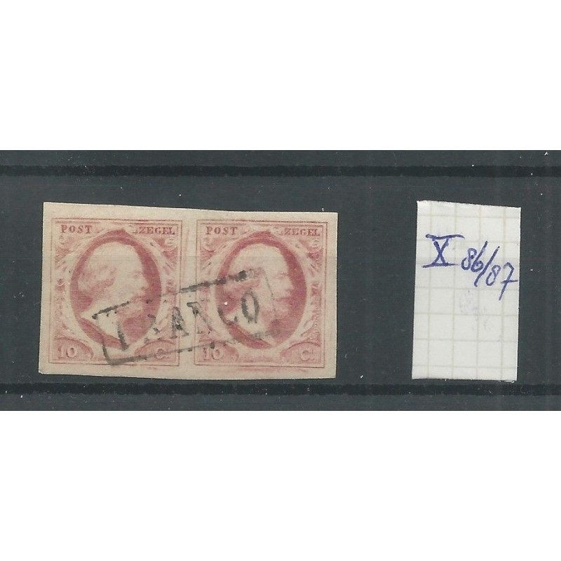 Netherlands 2 plt X  86/87  pair  VFU/used   CV 180 €