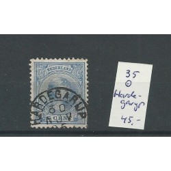 Netherlands 35 with HARDEGARIJP small round cancel VFU/used CV 45 €