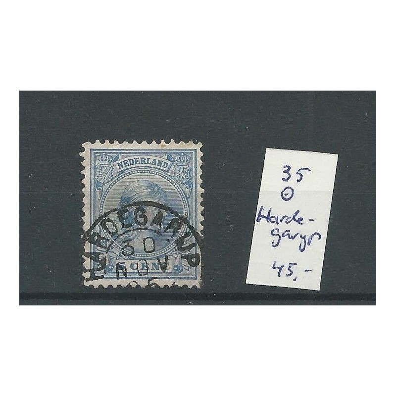 Netherlands 35 with HARDEGARIJP small round cancel VFU/used CV 45 €