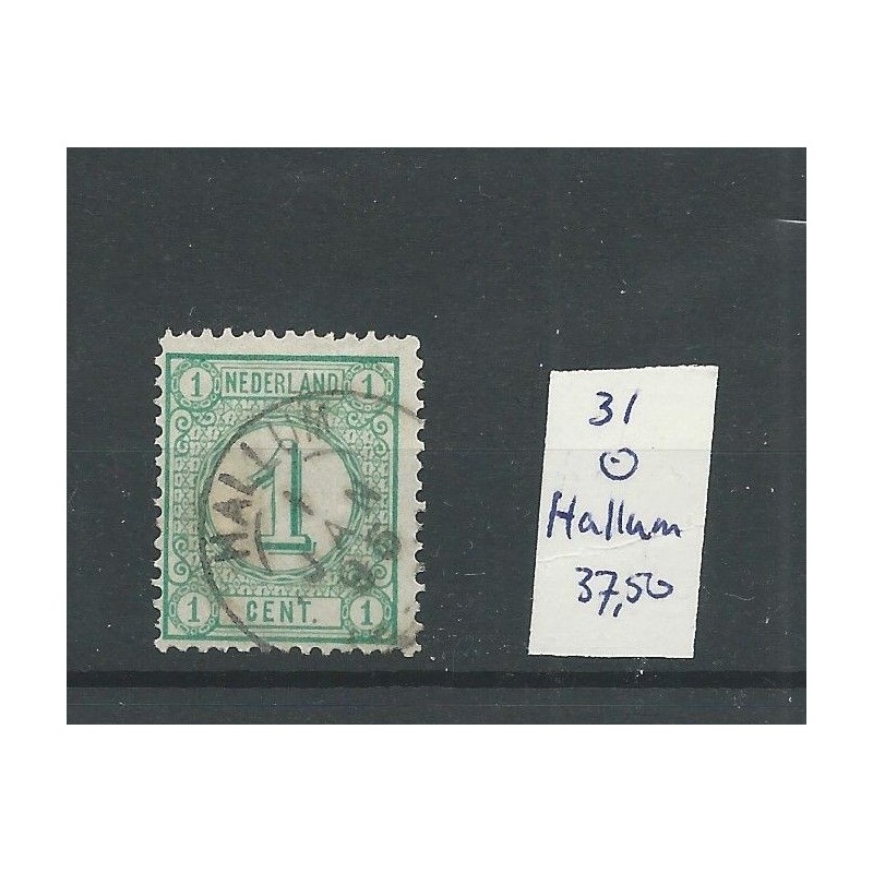 Nederland 31 met HALLUM kleinrond VFU/gebr CV 37,5 €