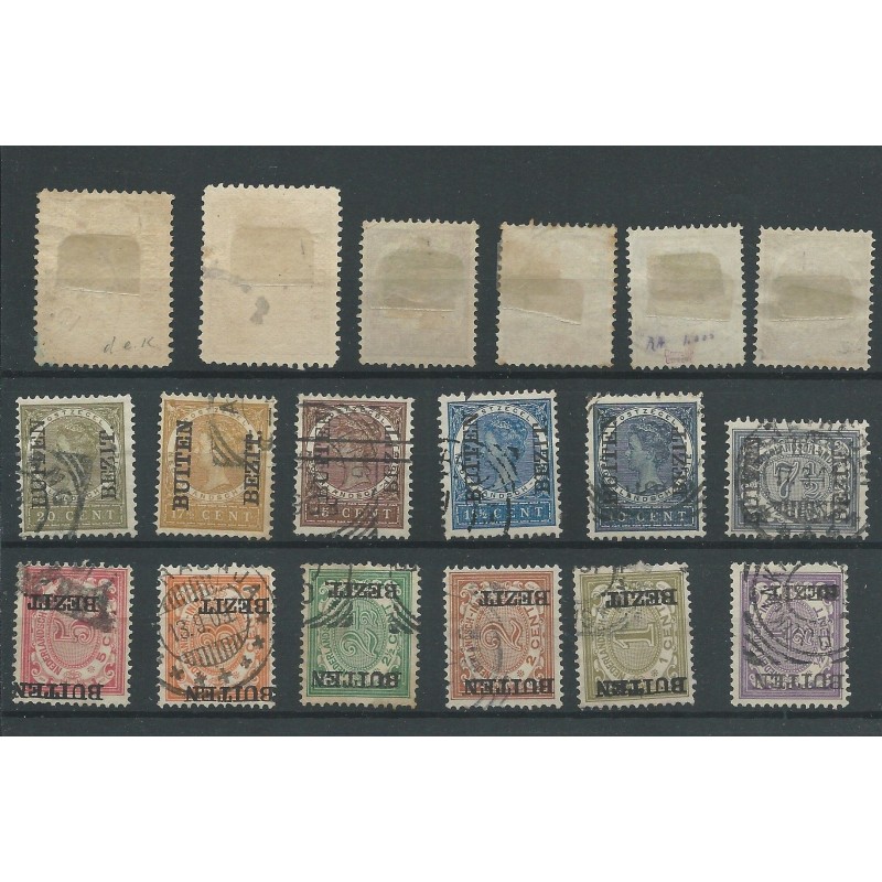 Dutch East Indies  63-80  JAVA overprint  superb  VFU/used  CV 103 €