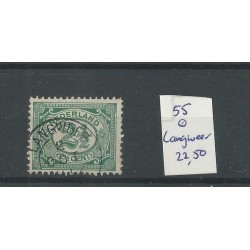 Netherlands 55 with LANGWEER small round cancel VFU/used CV 22,50€