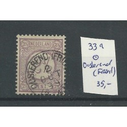 Netherlands 33A with OOSTEREND (FRIESL) small round cancel VFU/used CV 35 €