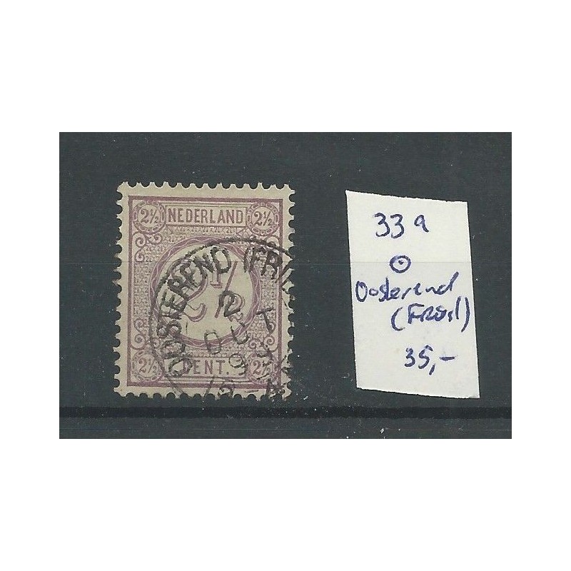 Netherlands 33A with OOSTEREND (FRIESL) small round cancel VFU/used CV 35 €