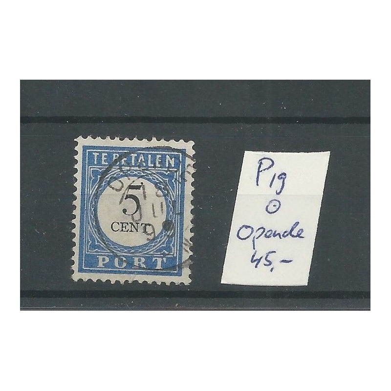 Nederland P19 met OPENDE kleinrond VFU/gebr CV 45 €