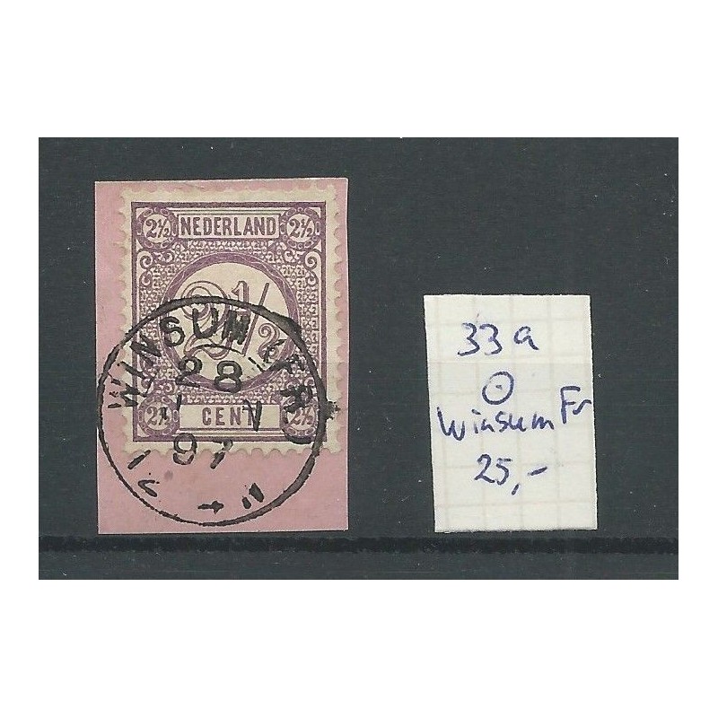 Netherlands 33a with WINSUM (FR:)  small round cancel VFU/used CV 25 €